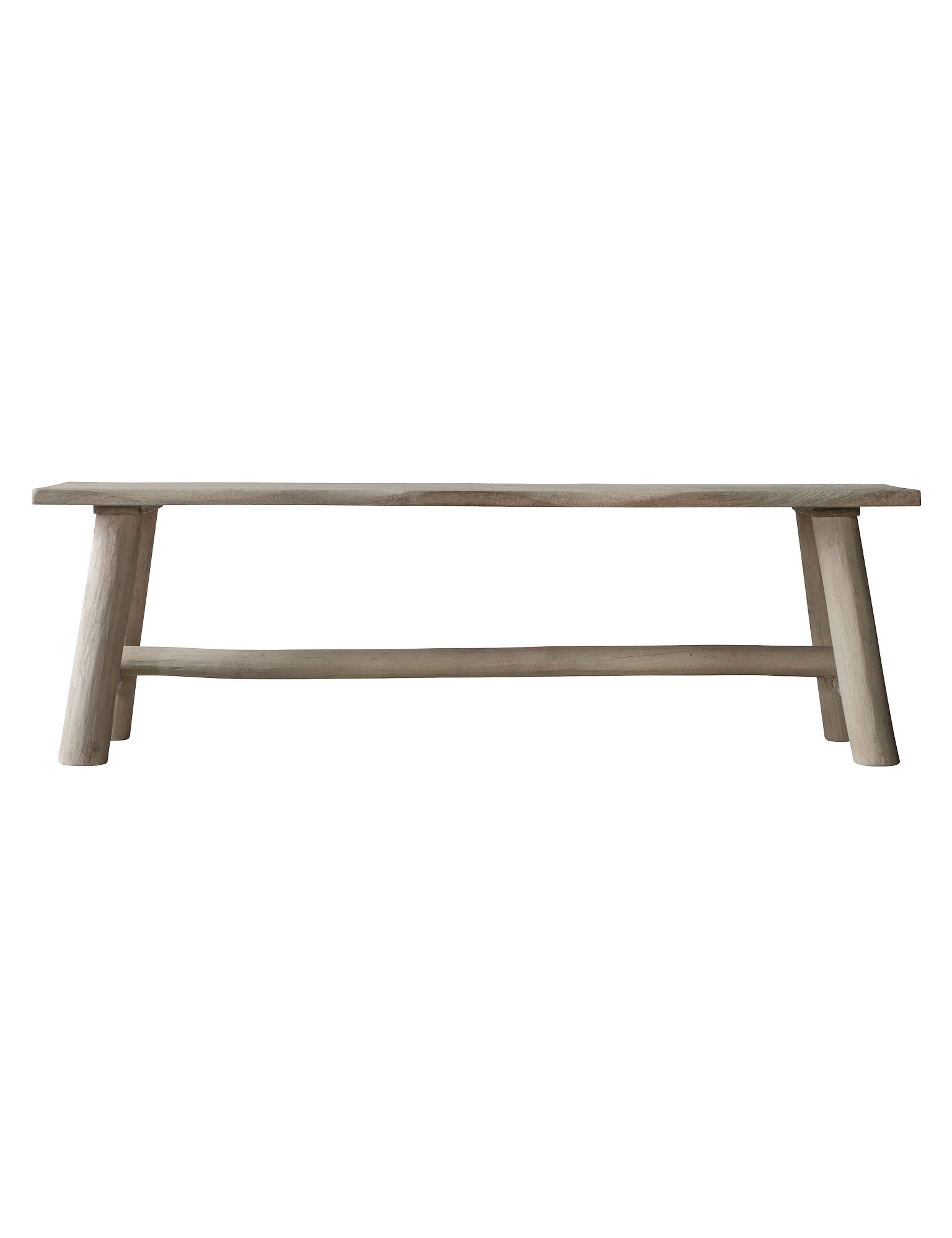 natural wooden bench
