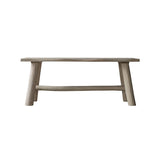 natural wooden bench