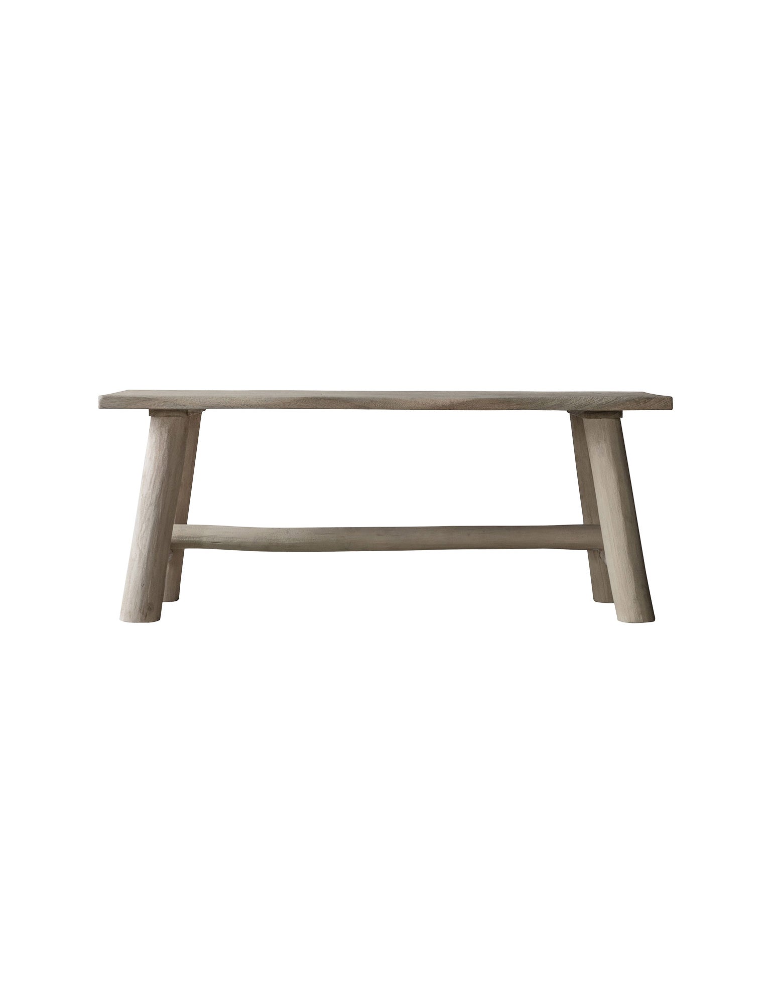 natural wooden bench