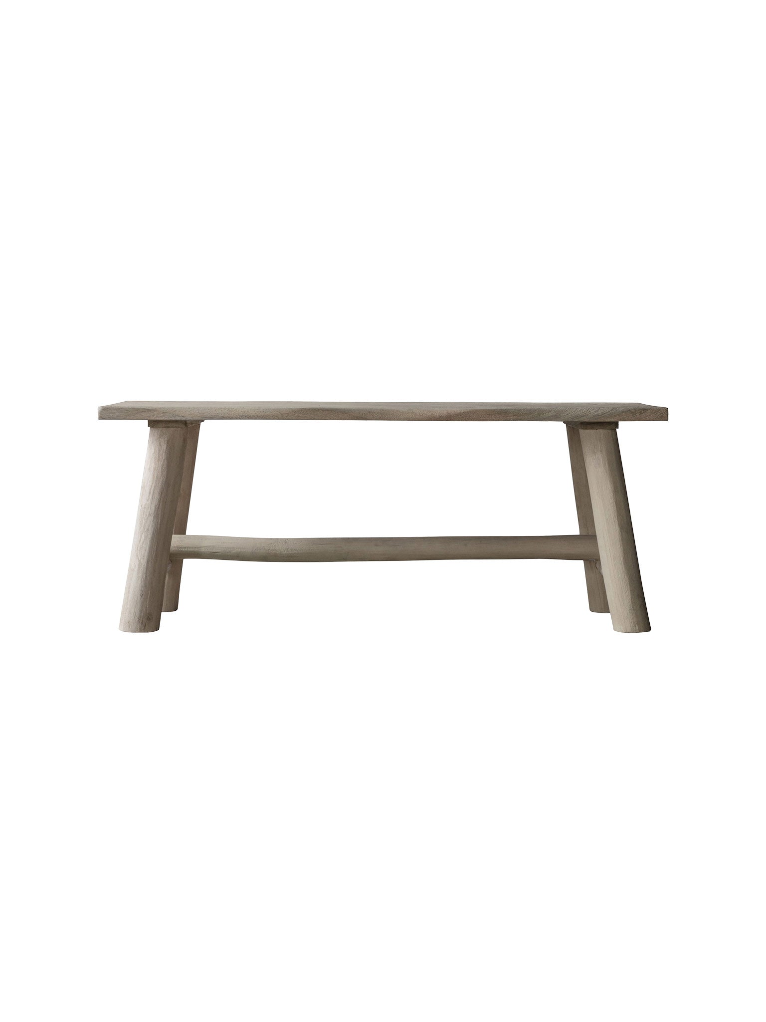 natural wooden bench