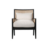 black and rattan chair 