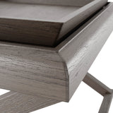 Wooden oak crossed legged end table