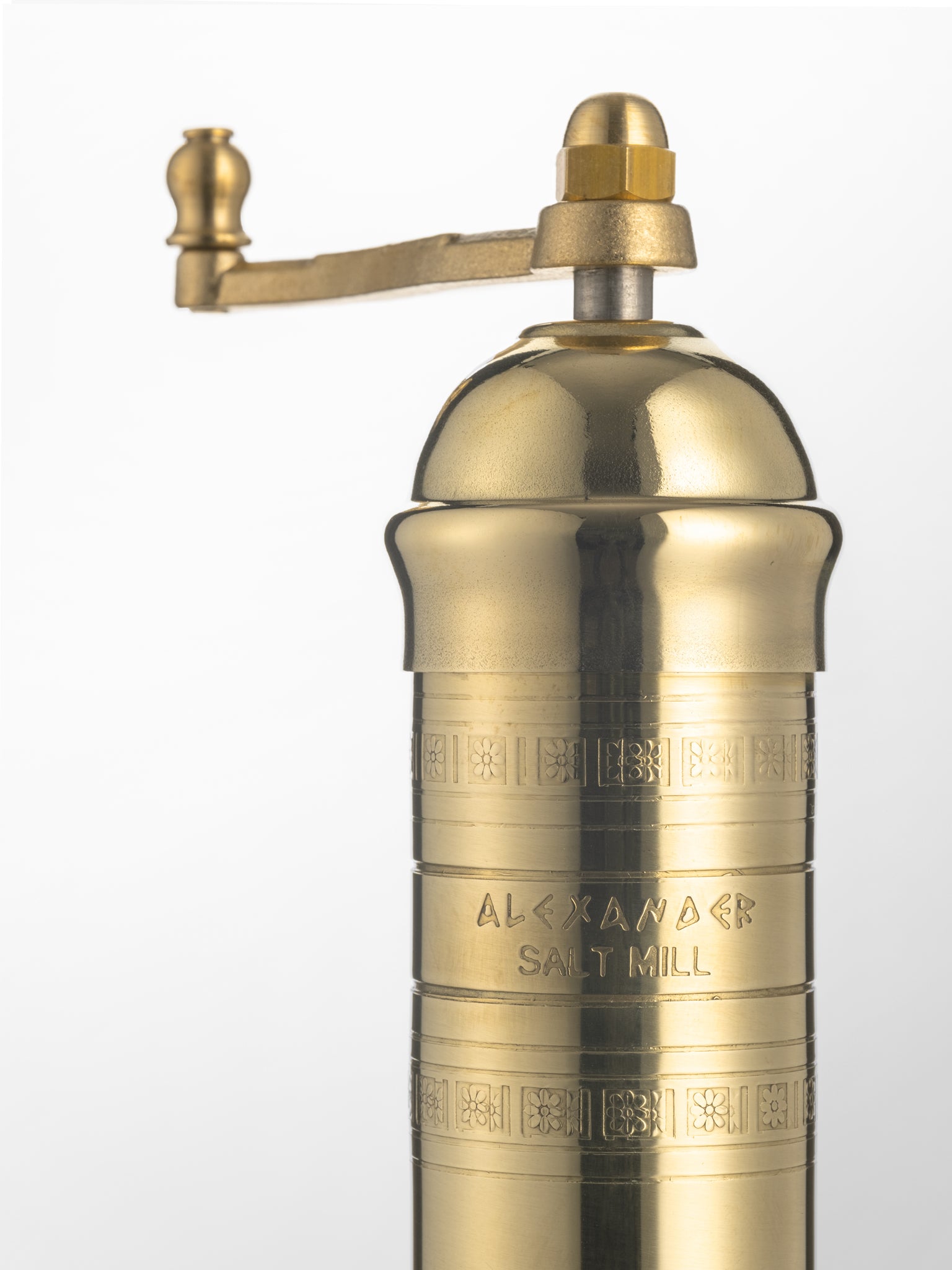 brass salt mill for kitchen decor