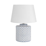 Amina Ceramic Blue Pattern Lamp