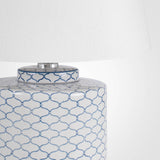 Amina Ceramic Blue Pattern Lamp
