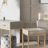 Faux Shagreen Gold Side Table