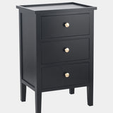 Foley Three Drawer Bedside Table