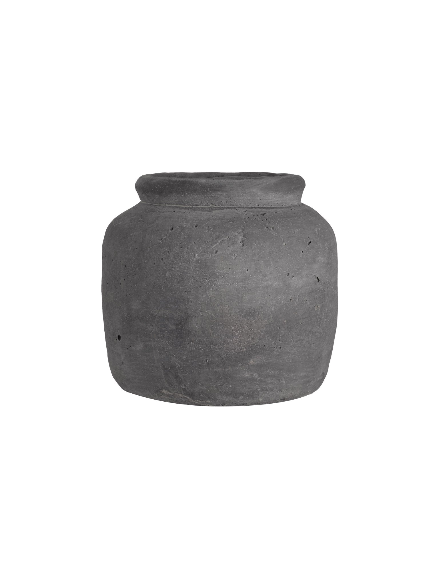 dark grey rustic vase