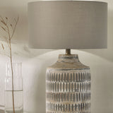 Gallio Grey Wash Wood Textured Table Lamp
