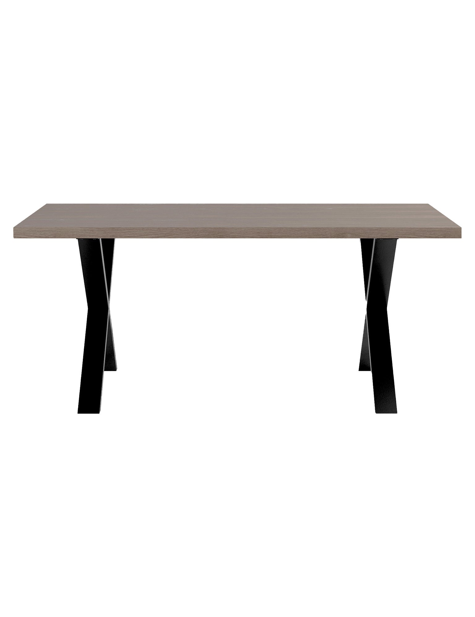 Rectangular Wooden Dining table with black metal legs