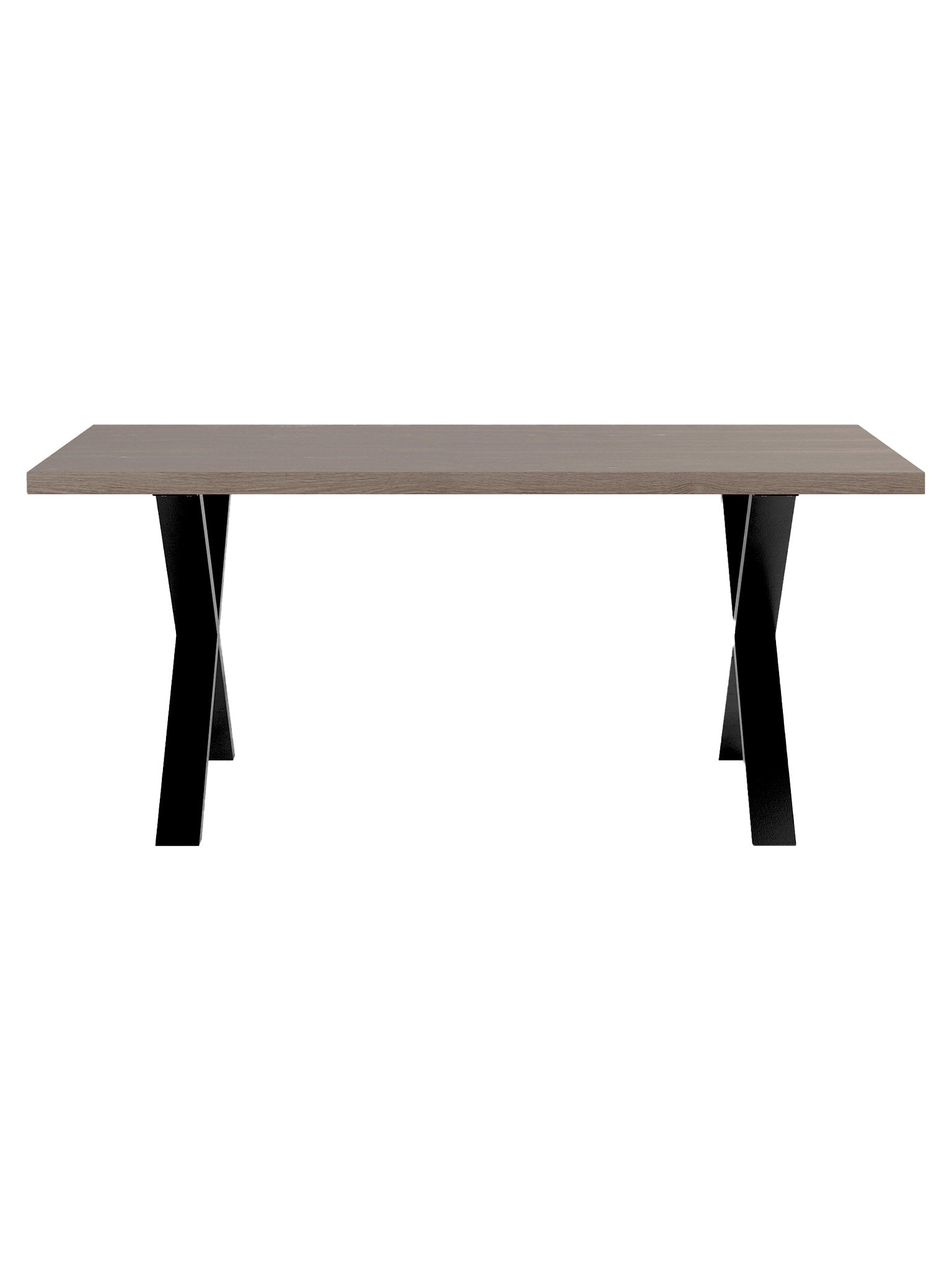 Rectangular Wooden Dining table with black metal legs