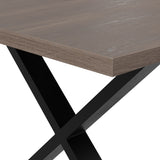 Rectangular Wooden Dining table with black metal legs