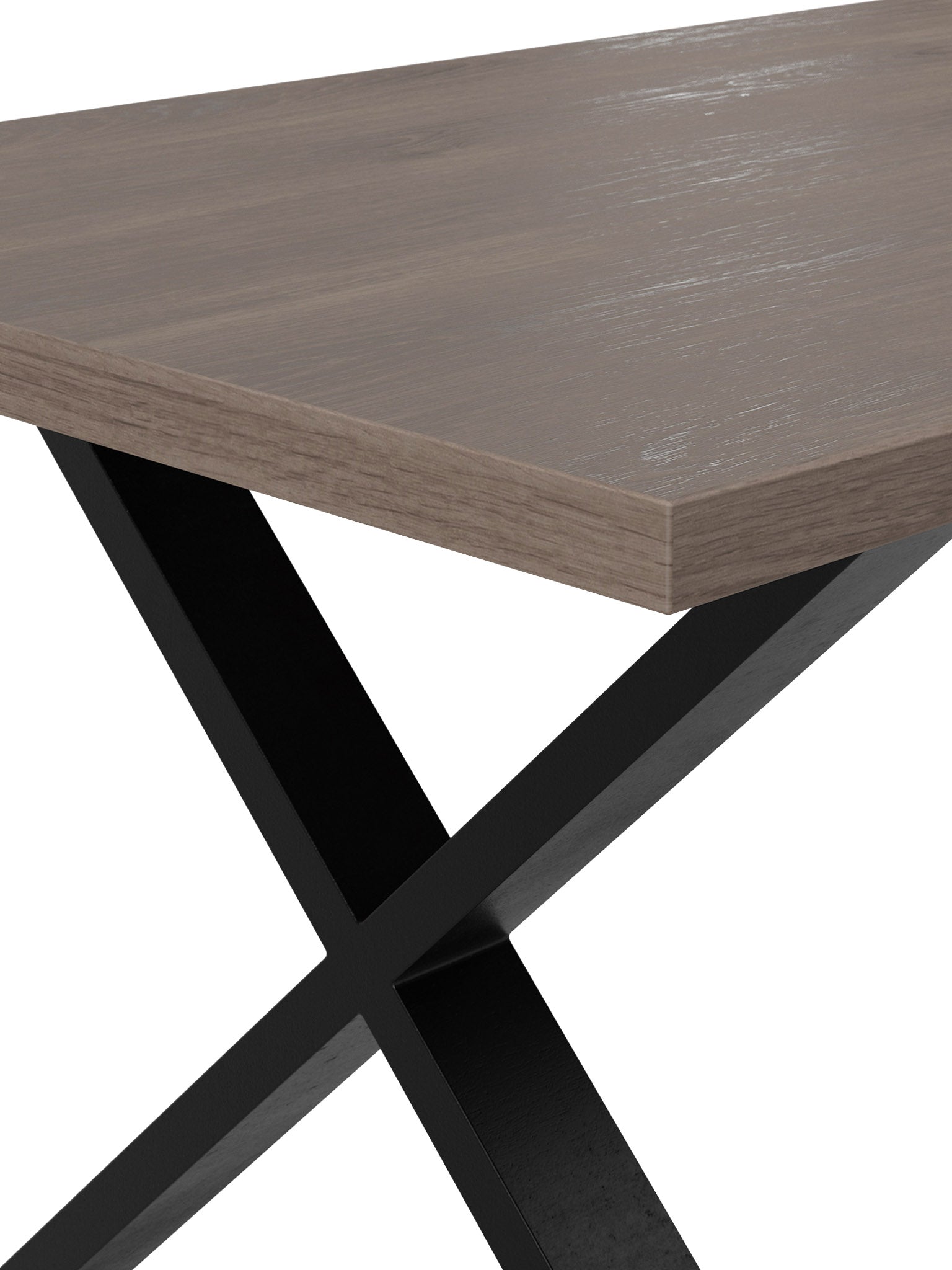 Rectangular Wooden Dining table with black metal legs