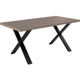 Rectangular Wooden Dining table with black metal legs