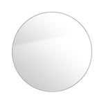 silver round mirror