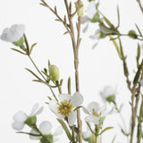 Faux White Wax Flower Stem