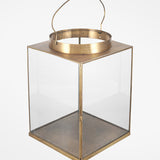 Square Lantern - Antique Brass
