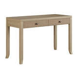 wood and rattan console table Hudson Home