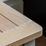 Farmhouse, oak top, side table, olive green
