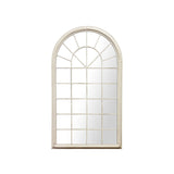 Orla Outdoor Window Pane Mirror - Distressed White