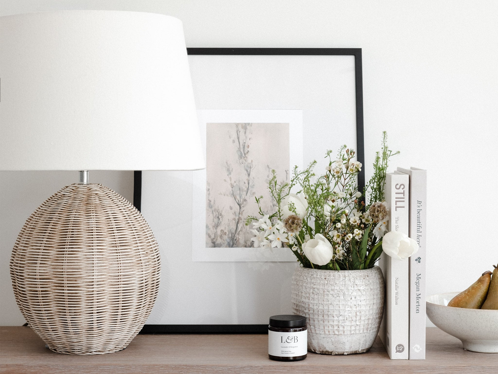 rattan table light