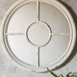 Summer Round Distressed Window Mirror