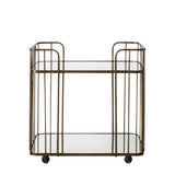 Verona Metal Art Deco Drinks Trolley