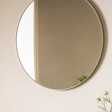 Champagne Round Mirror