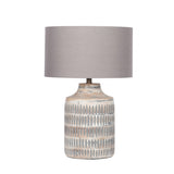 Gallio Grey Wash Wood Textured Table Lamp