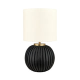 Abbott Black Terracotta Textured Ball Table Lamp