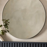 Silver Round Mirror