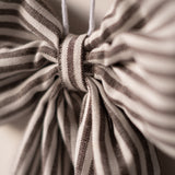 Brown & White Striped Hanging Bow