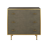 Three Drawer Chest of Drawers in Grey Shagreen