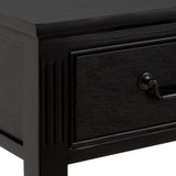 Three Drawer Black Console Table