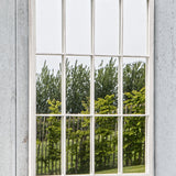 Zen White Outdoor Window Pane Mirror