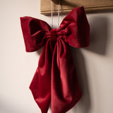 Red Velvet Hanging Bow