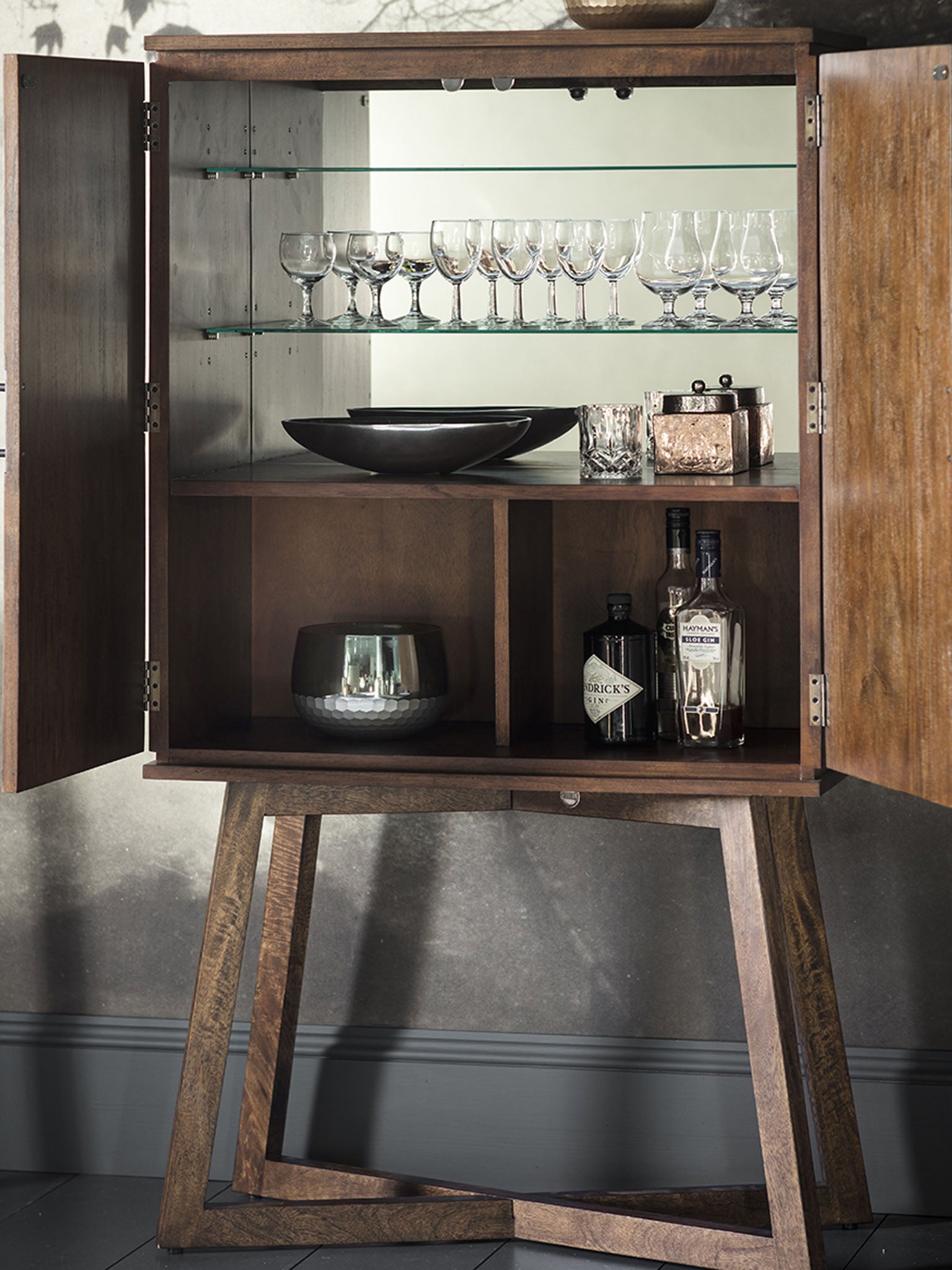 Cocktail Cabinet in Teak, Mahogany, Mindy Ash and Mango