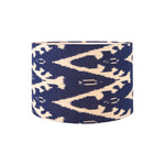 Blue Ikat Patterned Cylinder Shade