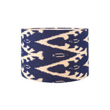 Blue Ikat Patterned Cylinder Shade