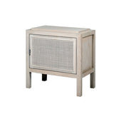 Solero White-Wash Rattan Left Bedside