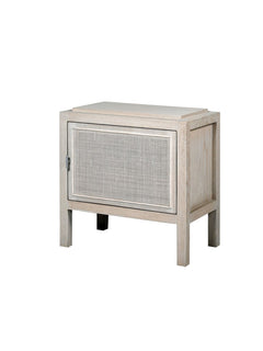 Solero White-Wash Rattan Left Bedside