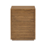 Charleston Ribbed Walnut Bedside | 2 Drawer