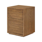 Charleston Ribbed Walnut Bedside | 2 Drawer