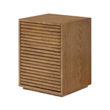 Charleston Ribbed Walnut Bedside | 2 Drawer