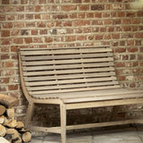Acacia Wood slatted bench