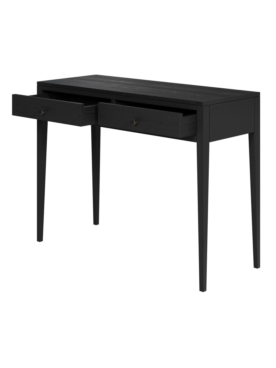 Two Drawer Console Table in Black