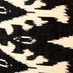 Black Ikat Patterned Cylinder Shade