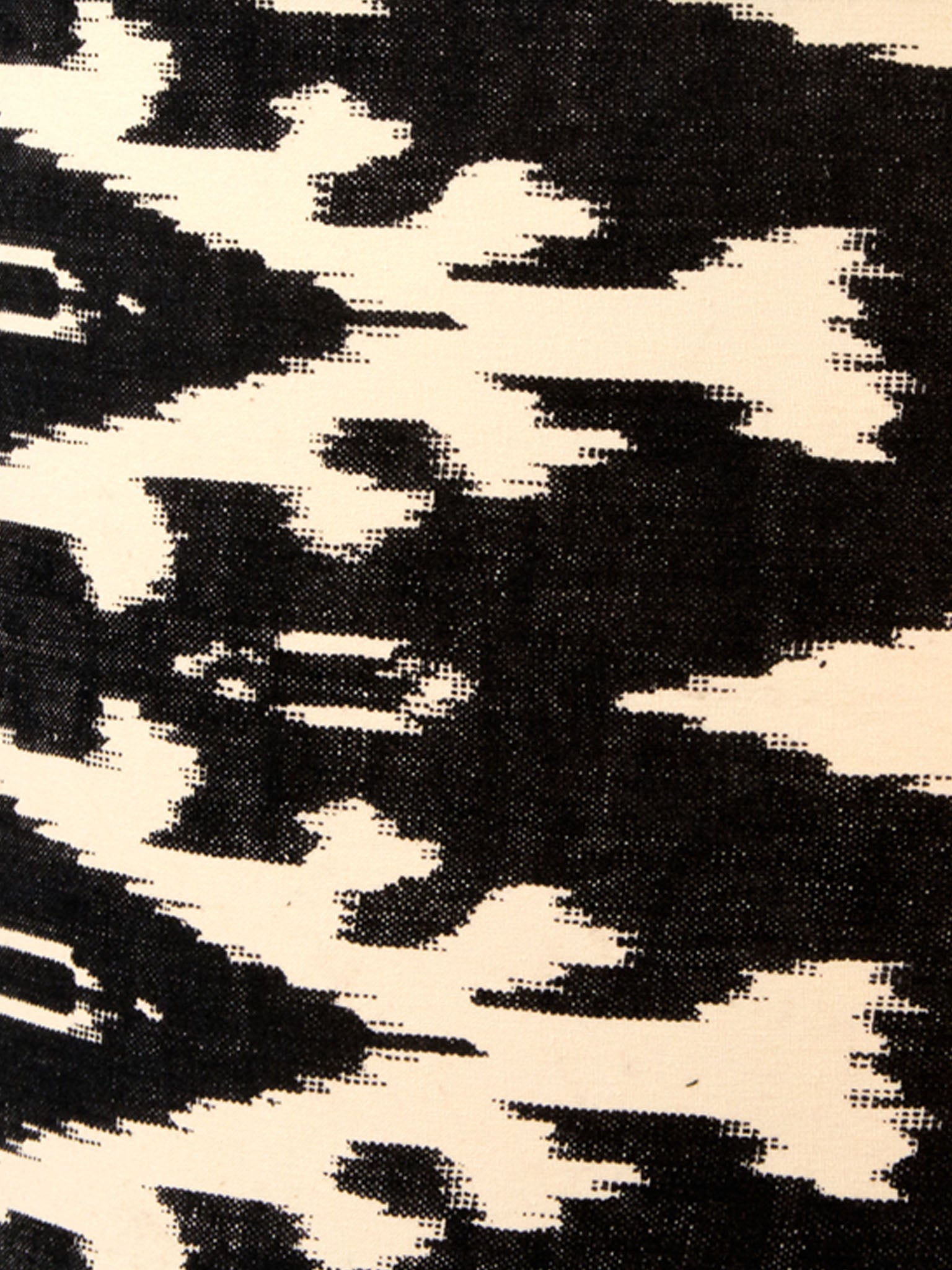 Black Ikat Patterned Cylinder Shade