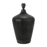 Amed Antique Black Textured Wood Table Lamp