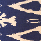 Batam Ocean Blue Ikat Patterned Cylinder Shade